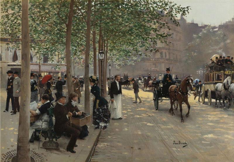 Jean Beraud Avenue Parisienne oil painting picture